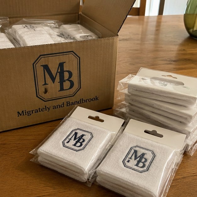 Personalized sweatbands — customer photo